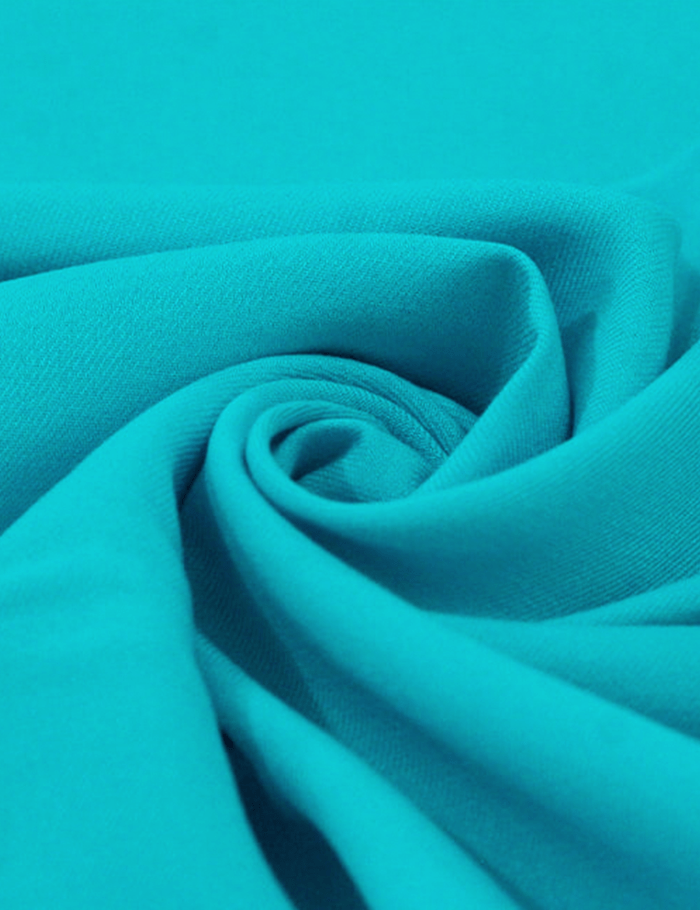 Tecido Viscose Lisa Sarjada Premium - Turquesa - 100% Viscose - Largura 1,45m