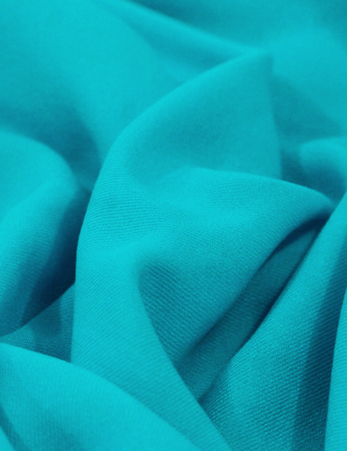 Tecido Viscose Lisa Sarjada Premium - Turquesa - 100% Viscose - Largura 1,45m