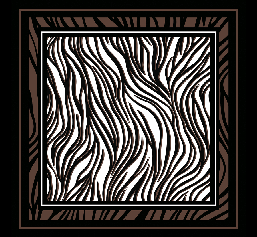 Tecido Viscose para Canga - Zebra Print - 100% Viscose - 1,30m x 1,40m