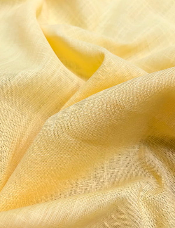 Tecido Cambraia de Algodão - Trama de Linho - Banana - 100% Algodão