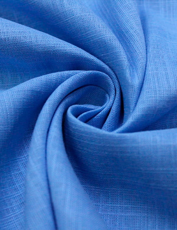Tecido Cambraia de Algodão - Trama de Linho - Blue - 100% Algodão