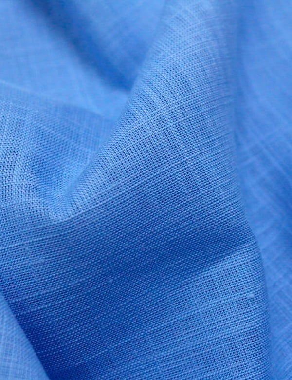 Tecido Cambraia de Algodão - Trama de Linho - Blue - 100% Algodão