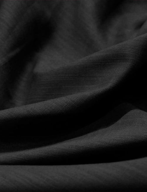 Tecido Cambraia de Algodão - Trama de Linho - Preto - 100% Algodão