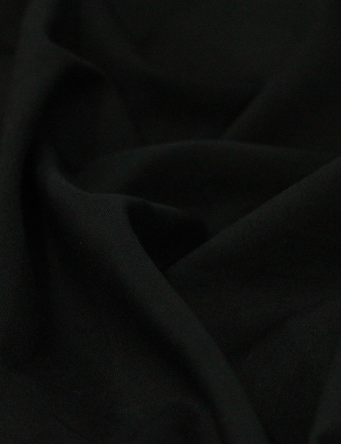Tecido Voil de Algodão Liso - Preto - 100% Algodão - Largura 1,40m